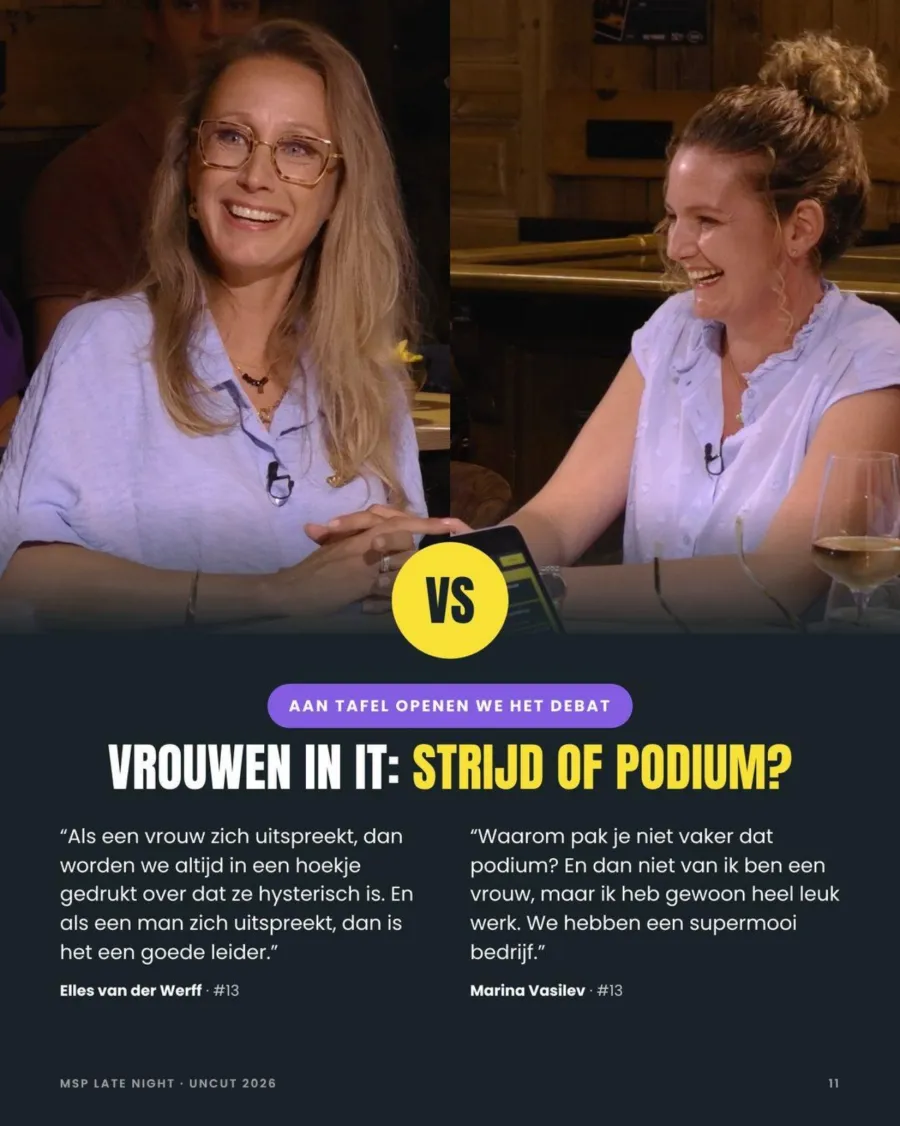 Pagina met het debat over vrouwen in IT