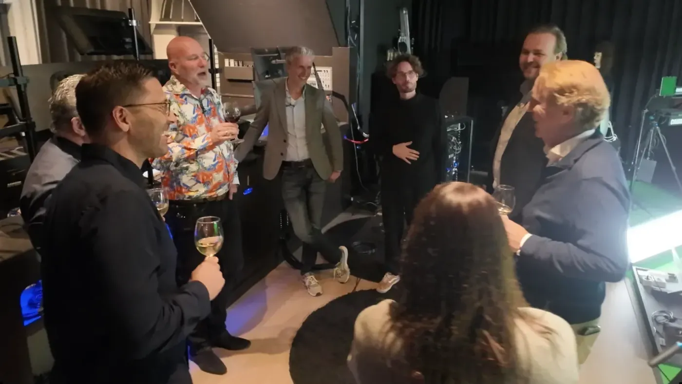 Networking after a business club evening
