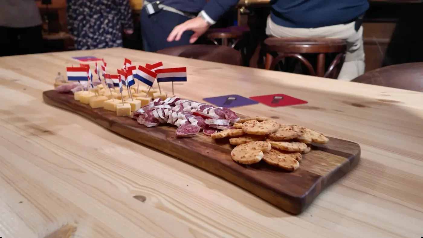 A board of snacks on the MSP Late Night table