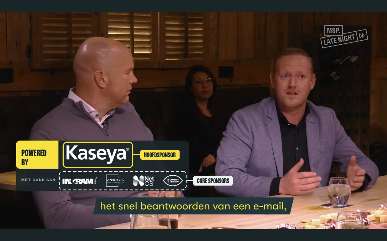 De clip op LinkedIn: hoofdsponsor en core sponsors