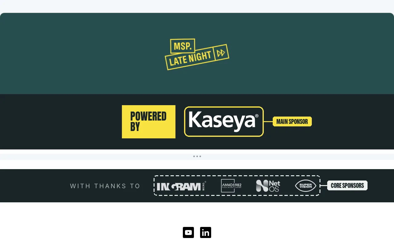 The newsletter: main sponsor en core sponsors