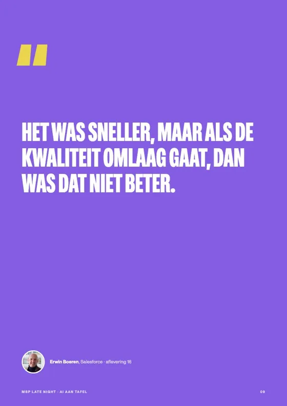 Pagina uit de white paper AI aan tafel
