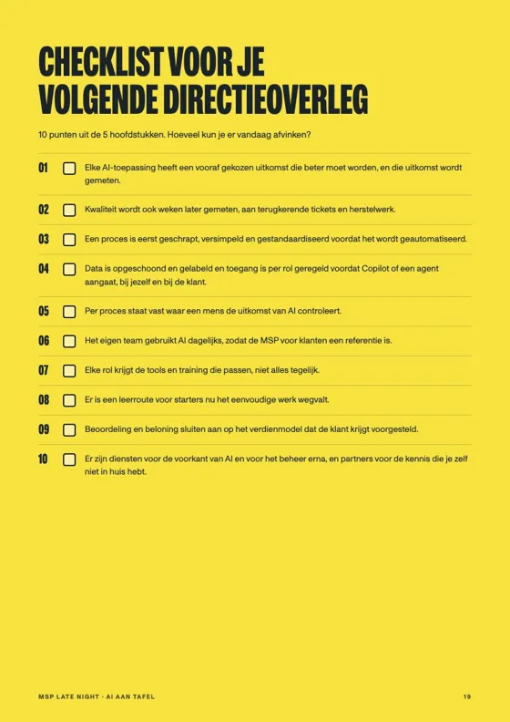 Pagina uit de white paper AI aan tafel
