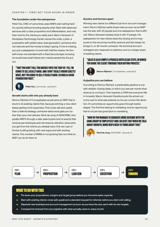 Page from the white paper Growth & strategy