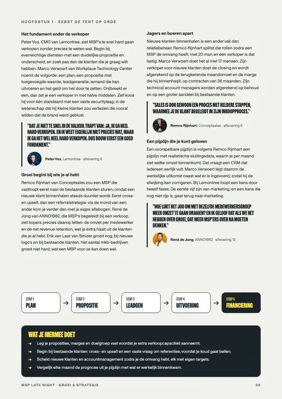 Pagina uit de white paper Groei & strategie