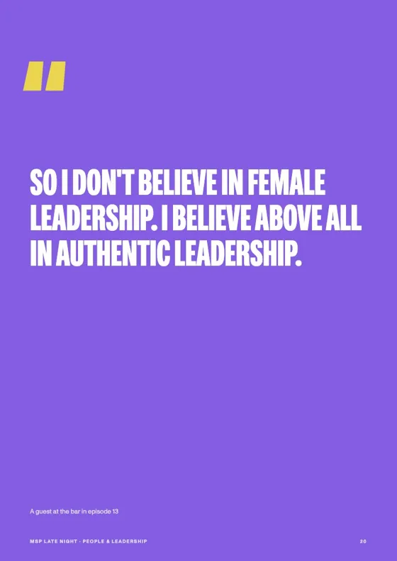 Page from the white paper People & leadership
