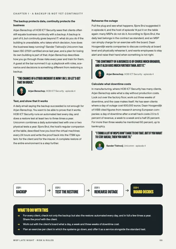 Page from the white paper Risk & rules